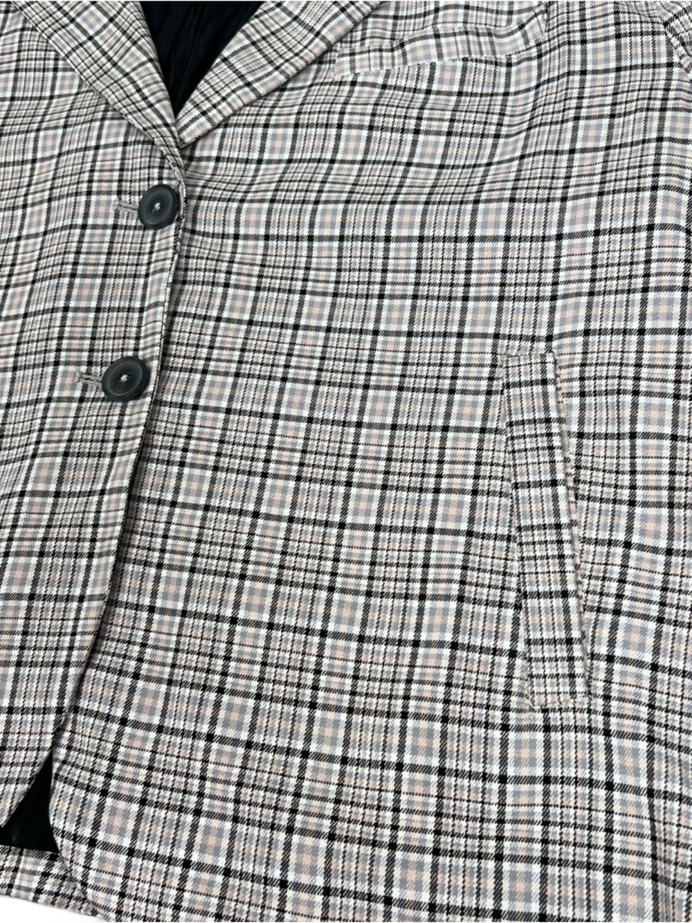 Free People We The Free Cali Plaid Blazer Jacket XL Oversized Preppy - Picture 5 of 9